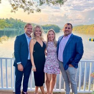 French Connection smocked floral mini dress